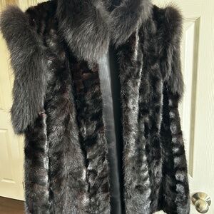 Mink and fox vest almost new